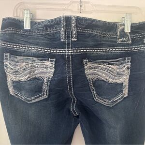 Low rise series 31 Dark Wash Women's Bootcut Jeans - Navy Blue